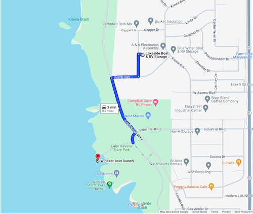 Windsor Boat Ramp Map